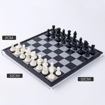 1 комплект Златни сребърни черни и бели магнитни шахмат пула сгъваема шахматната дъска, забавления шах игра на карти играчка шах YJN