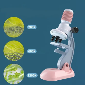 1200x Микроскоп за Децата Учебни Помагала Биологичен Научен Експеримент Детски Научни Играчки Образователни Инструменти Забавни Играчки