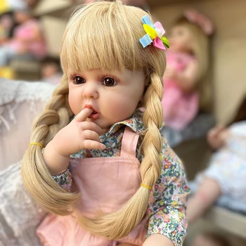 60 СМ Високо Качество Ражда Дете Принцеса Момиче Кукла с Реалистични Детски Bonecas Bebe Кукла се Прероди Menina
