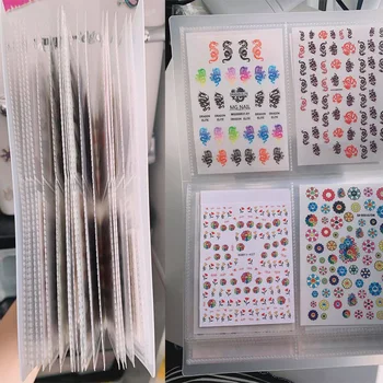 80 слотове Държач за етикети за дизайн на ноктите и шаблони за печат за нокти Титуляр За Съхранение на Фотоалбума с Размер на по-малко от 12,7 × 8,9 см Празен калъф&
