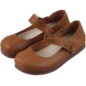 Careaymade-Безплатна доставка, удобни Дамски обувки с мека подметка, ежедневни обувки са ръчно изработени от естествена кожа, ежедневни обувки на плоска подметка