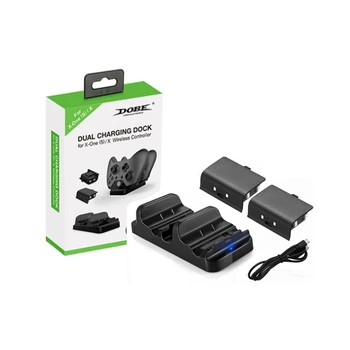 Dobe Акумулаторна Батерия За X Box Xbox One S X Контролер, Резервна Управление на Геймпад Зарядно Устройство за Зареждане на Игри, и кабел за зареждане Комплект с Докинг Станция