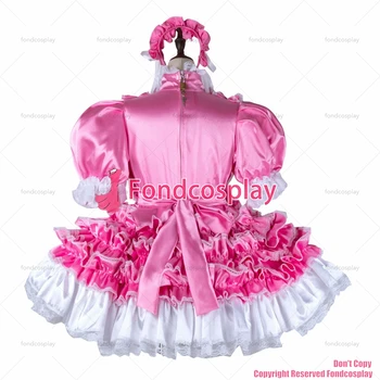 Fondcosplay за възрастни секси обличане сиси прислужница кратко rose атласное рокля запирающаяся униформи cosplay костюм CD/TV[G2283]