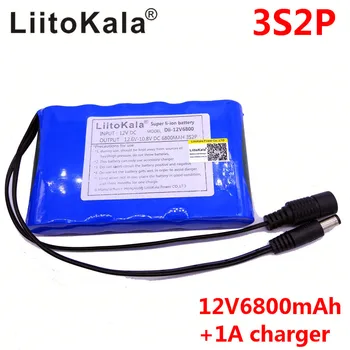 HK LiitoKala Високо Качество DC 12 6800 mah 18650 Литиево-Йонна Акумулаторна Батерия, кабел за зареждане захранващ Блок За GPS Автомобилна Камера