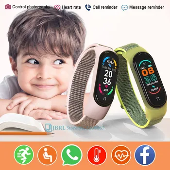 M6 Найлонови Смарт часовници За деца, Детски Умни часовници, монитор на сърдечната честота, Фитнес Тракер, Спортни Часовници За Момичета и Момчета За Android и IOS Smart-Watch10-18 години