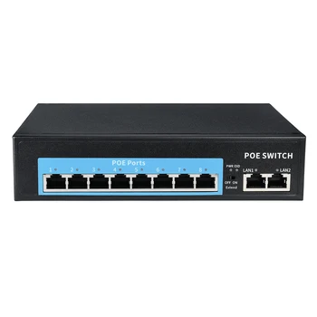 Switch POE с 4/8 порта POE IEEE802.3af/at за IP камери/Безжична точка за достъп/wi-fi-рутер 10/100 м Мрежов комутатор с пристанище SFP