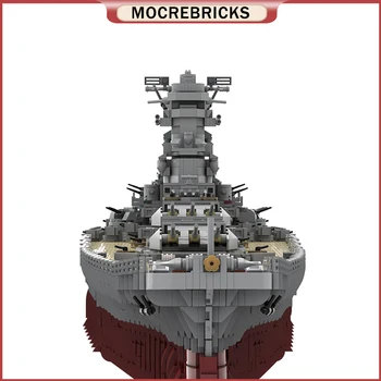 WW2 Блокове Морски Военен Кораб от Серията Боен кораб Ямато 1:200 MOC Строителни Блокове на Големи Военноморски Плавателни съдове Модел Buiiding Комплект Играчка за Бебе