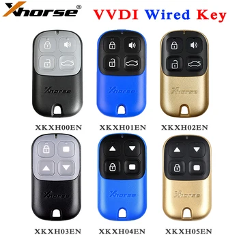Xhorse VVDI Универсална кабелна Ключ с дистанционно Управление на гаражни врати XKXH00EN XKXH01EN XKXH02EN XKXKH03EN XKXH04EN XKXH05EN 4 Бутона