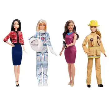 Барби 60-Годишнината На Кукла Астронавт Пожарникар Репортер Професия Кукла Колекция Интерактивни Играчки, Подаръци Момиче Игри Къща Играчка