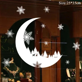 Весела Коледа Етикети В Прозореца На Дядо Коледа, Снежен Човек, Коледни Декорации За Дома Навидад 2022 Честита Нова Година 2023 Коледен Подарък