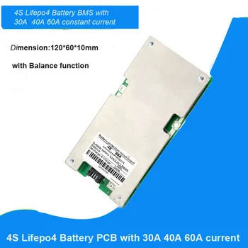 висококачествена батерия 4S Е 12.8 V Lifepo4 BMS 14,6 V ПХБ с постоянен ток 40A 50A 60A и функцията на баланса, за 12 В