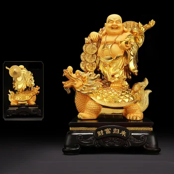 Декоративна Статуя на Буда Майтрейя от смола, Китайска статуята си смях Буда с голям корем, Началната дневна, нов дом, щастливи бутикови подаръци