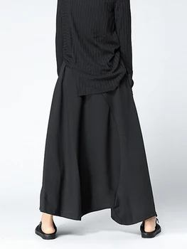 [ИАЛ] 2023 Пролет Есен Мода Нов Вечеря Свободни Хип-хоп Кръст-панталони Самоличността на Плътен Цвят Голям Размер Панталони Женски YA63201