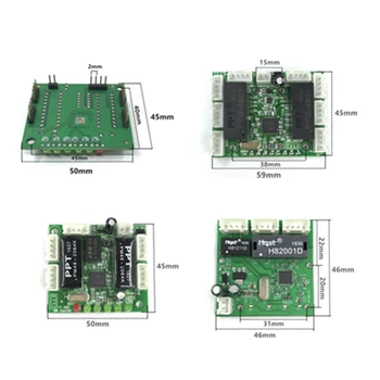 кухненски модул дизайн ethernet комутатор печатна платка за Ethernet модул 10/100 Mbit/с 3/5/6/8 портове и конектори PCBA дъска OEM дънната Платка