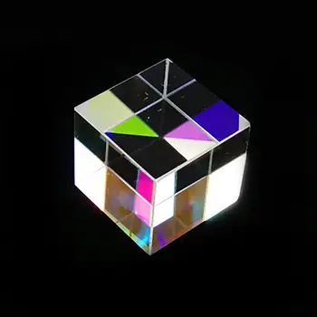 Най-новият Призма Шестостенния Ярка Светлина Комбинира Кубическую Призмата с Оцветени Стъкла, Разделяща Лъч на Светлината, Оптичен Експериментален Уред