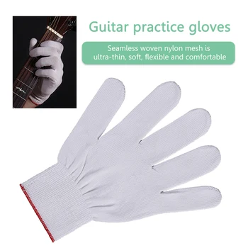 Найлонови Ръкавици За Практикуване На Китара И Бас, Ръкавици За Начинаещи, Ръкавици С Пълна С Пръст, Защита На Ръцете, Ръкавици За Игра На Музикални Инструменти