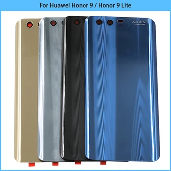Новост За Huawei Honor 9 Lite Задния Капак На Отделението За Батерията На Задната Врата За Huawei Honor9 Корпус На Отделението За Батерията Стъклен Панел Залепваща Замяна