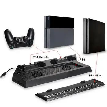 Поддръжка на База Управление За Sony Playstation Play Station PS 4 Охлаждащ Вентилатор Вертикална Поставка Охладител Аксесоари за Конзоли За Игри