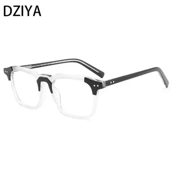 Ретро Квадратни Нитове Ацетатные Оптични Рамки За Очила Мъжки Дамски Модни Очила 60243