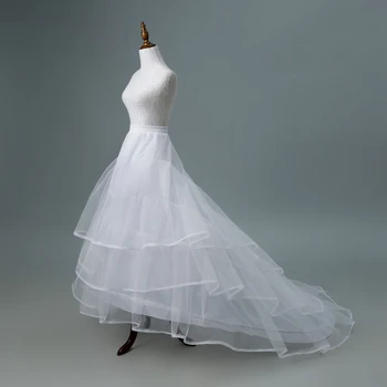 Сватбена рокля с обръч в Долната пола на Булката Долната Пола 2 Обръч с влак Параклис бяло и Черно