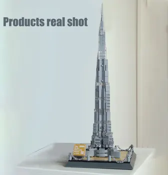 Световно известната Сграда Дубай Бурж Халифа Модел Строителни Блокове Миниатюри Архитектура Тухли Заключване детски Играчки, Подаръци За Рожден Ден